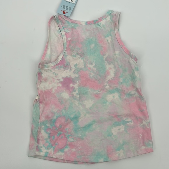 Cat & Jack Girls' Tie Dye Crew Neck Relaxed Fit Tank Top Cream XS (4/5) NWT - Picture 4 of 5